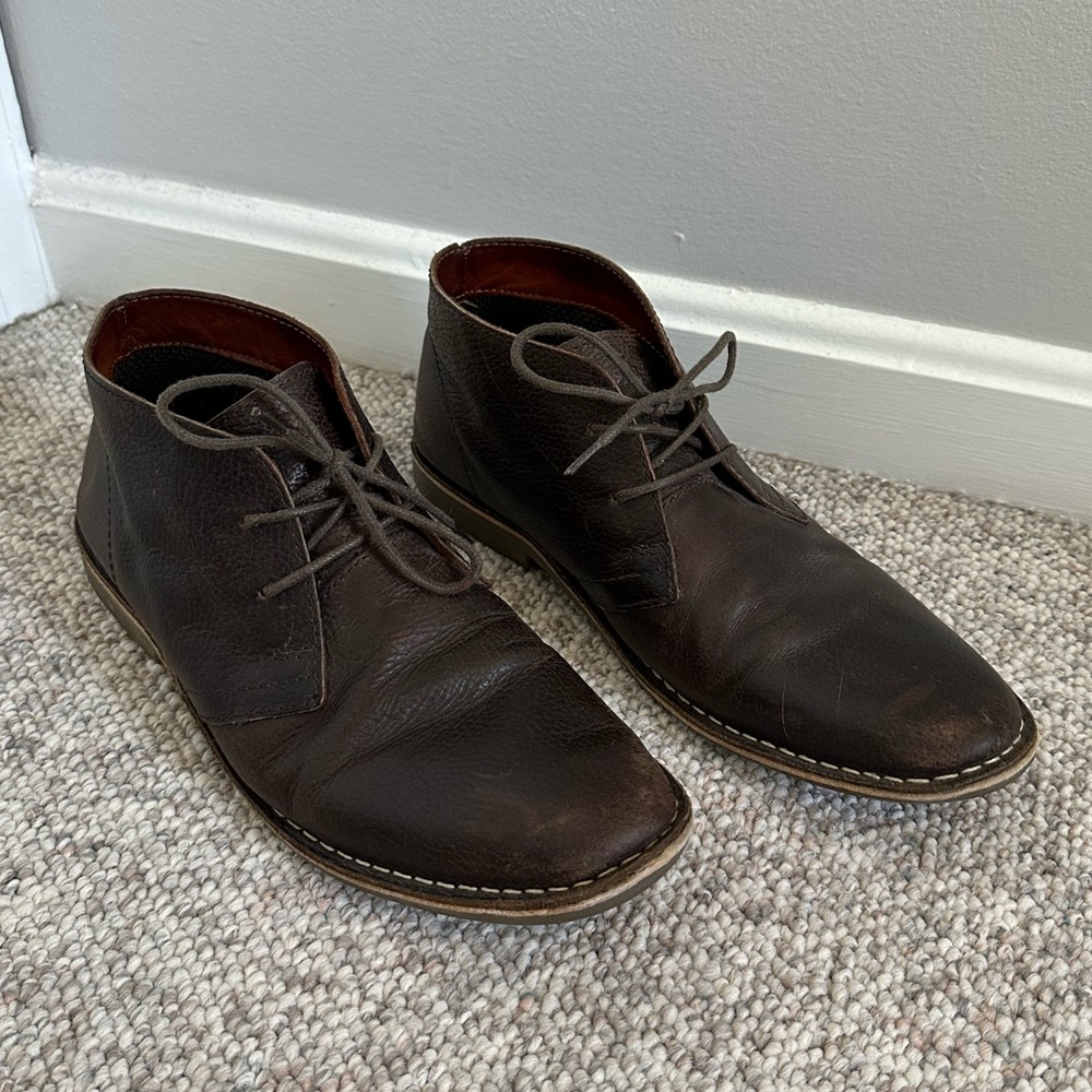 Red Tape Brown Leather Chukka Boots Size 10